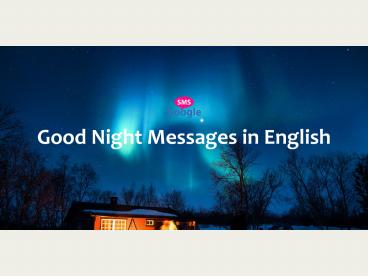 Good Night Messages in English