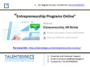 Entrepreneur Classes Online