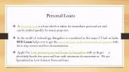 Instant online personal loan in Bangalore