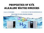 Properties of KYK Alkaline Water Ionizers