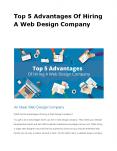 Top 5 Advantages Of Hiring A Web Design Company PowerPoint PPT Presentation