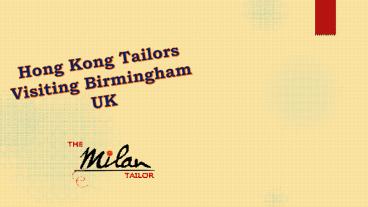 Bespoke Tailors Birmingham UK | Bespoke Suits Birmingham UK