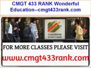 CMGT 433 RANK Wonderful Education--cmgt433rank.com