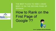 How to Rank on the First Page of Google?