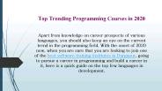 Top Trending Programming Courses in 2020