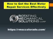 Electric motor repair
