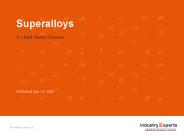 Superalloys – A Global Market Overview