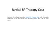 Revital RF Therapy Cost
