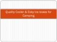 Quality Cooler & Esky Ice boxes for Camping (1) PowerPoint PPT Presentation