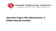 Stranded Copper Wire Manufacturer: 6 Pitfalls Must Be Avoided