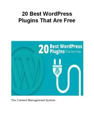 20 Best WordPress Plugins That Are Free