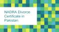 Know About Legal Way For Nadra Divorce Certificate in Pakistan PowerPoint PPT Presentation