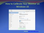 How to Calibrate Your Monitor on Windows 10