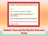 Student Visas and the Hardest Entrance Exam
