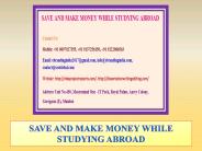 Save and Make Money While Studying Abroad