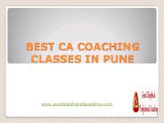 CA Coaching Classes in Pune