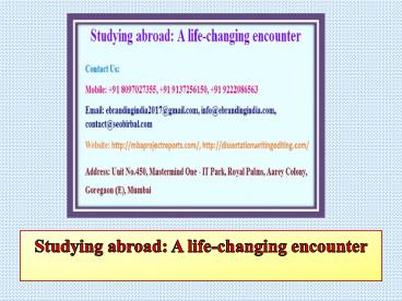 Studying abroad: A life-changing encounter