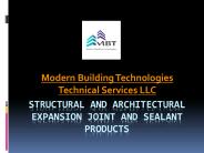 Expansion Joints by Modern Building Technologies