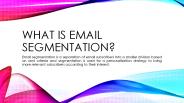 What is email list segmentation?
