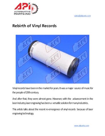 Rebirth of Vinyl Records