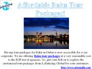 Affordable Baku Tour Packages!