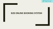 B2B Online Booking System