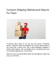 Common Shipping Glitches and Ways to Fix Them