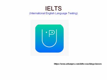 IELTS Coaching Centre in Chennai @Urbanpro