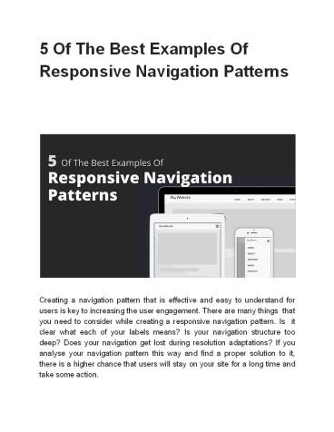 PPT – 5 Of The Best Examples Of Responsive Navigation Patterns ...