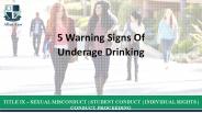5 Warning Signs Of Underage Drinking