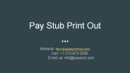 How to Generate pay stub for staff