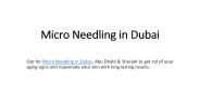 Micro Needling in Dubai