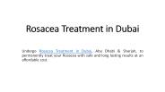 Rosacea treatment in Dubai