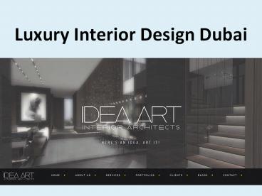 Luxury Interior Design Dubai