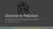 Get Legal Consultancy About Divorce Procedure in Pakistan