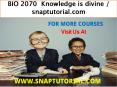 BIO 2070  Knowledge is divine / snaptutorial.com PowerPoint PPT Presentation