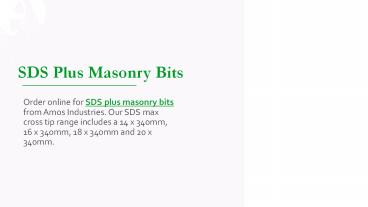 SDS Plus Masonry Bits