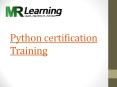 Python certification Training PowerPoint PPT Presentation
