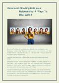 Emotional Flooding Kills Your Relationship- 4 Ways To Deal With It PowerPoint PPT Presentation