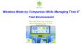 Mistakes Made by Companies While Managing Their IT Test Environment PowerPoint PPT Presentation