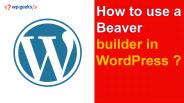 How to use a Beaver builder in WordPress?