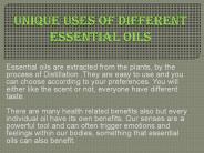 Unique Uses Of Essential Oils