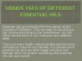 Unique Uses of essential oils (1) PowerPoint PPT Presentation