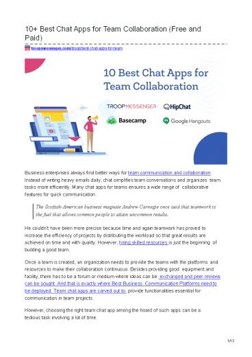 10+ Best Chat Apps for Team Collaboration (Free and Paid)