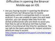 Issues in creating Binance account