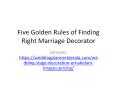5 Golden Rules For Finding a Right Wedding Decorator PowerPoint PPT Presentation