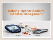 Managing Diabetes in the Elderly