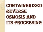 What Does a Containerized Reverse Osmosis Do?