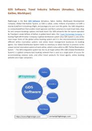 GDS Software, Travel Industry Software