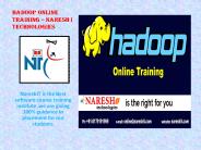 HADOOP ONLINE TRAINING – Naresh I Technologies